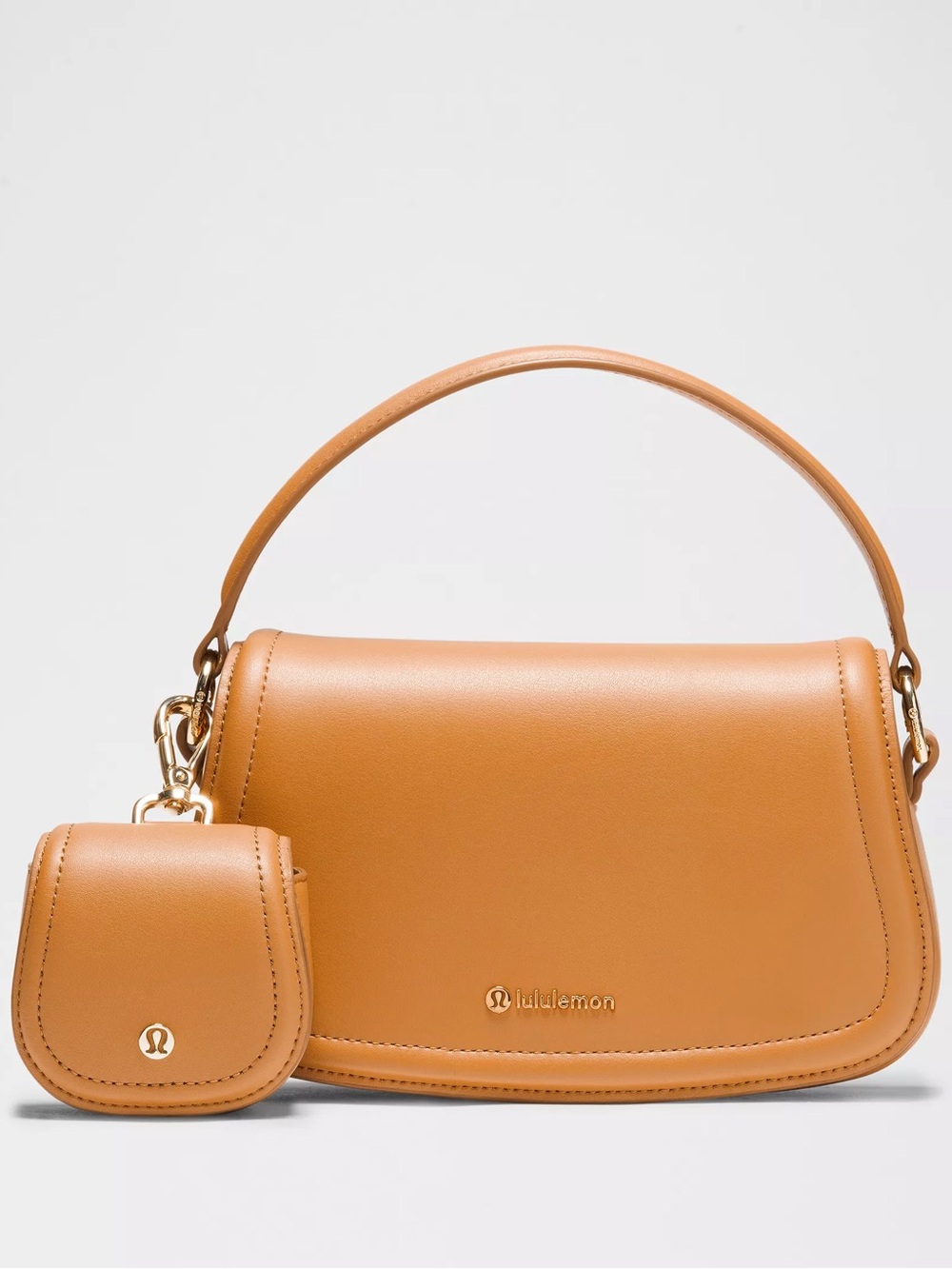 Lululemon Cactus Leather Mini Bag Beidge Crossbody Gold HW NWT w/ Pouch $148 tag